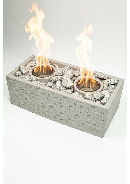 Lumi Astra No:2 – Masaüstü Bacasız Beton Şömine + 1 L Bioethanol Hediye indirimleri