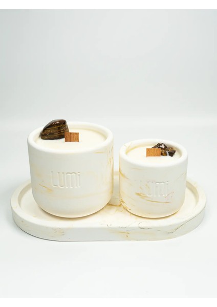 Lumi Smoke – %100 Soya Wax Vegan Beton Mum (Dumanlı Kuvars) modelleri