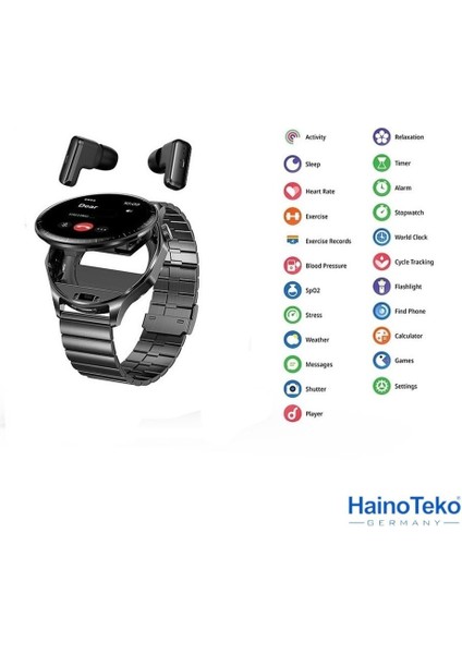 Haino Teko Watch Ultra 12 Amoled Ekran Waterproof Akıllı Saat 3 Kordonlu Siyah modelleri