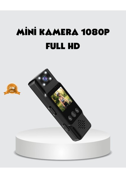 180 Derece Dönebilen Mini Kamera Full Hd Tft Ekran Hareket Sensörlü