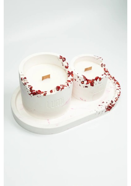 Lumi Coral – %100 Soya Wax Vegan Beton Mum (Mercan) fırsatları