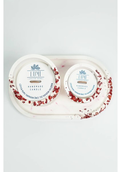 Lumi Coral – %100 Soya Wax Vegan Beton Mum (Mercan) indirimleri