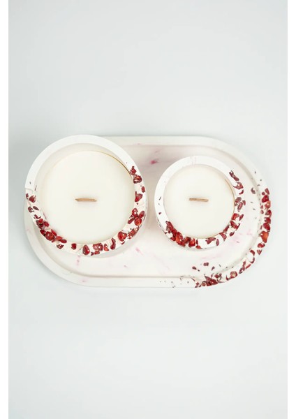 Lumi Coral – %100 Soya Wax Vegan Beton Mum (Mercan)