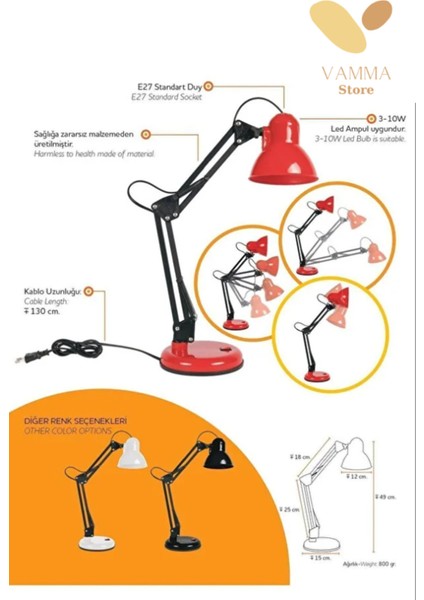 Akrobat Masa Lambası (Siyah) indirimleri