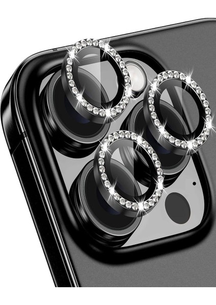 Iphone Uyumlu Parlak Taşlı Kamera Lens Koruyucu