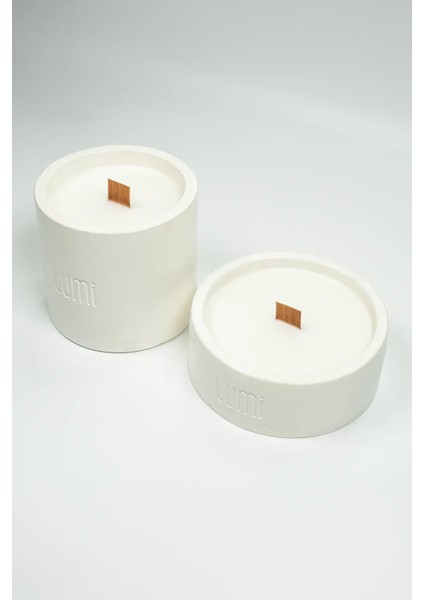 Lumi Duo – %100 Soya Wax Vegan Beton Mum (Doğal Ikili) indirimleri