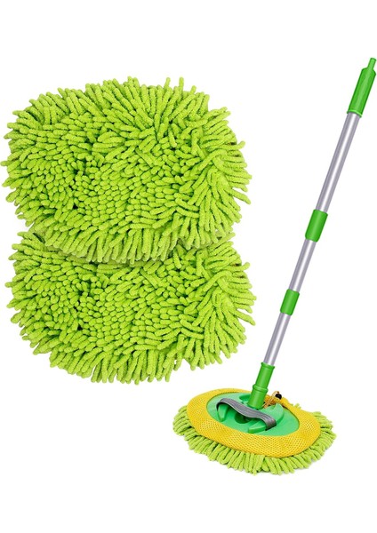 Araba Yıkama Mop Mikrofiber Bezli Teleskopik Saplı +1 Yedek Bez Hediyeli Yeşilrenk fiyatları