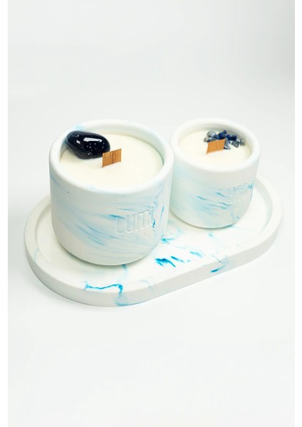 Lumi Royal – %100 Soya Wax Vegan Beton Mum (Lapis Lazuli) fiyatları
