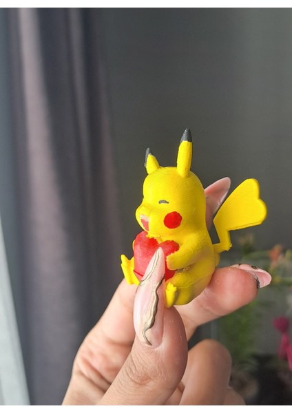 Mini Pikachu Figür Kalpli Pikachu Figür 5 cm