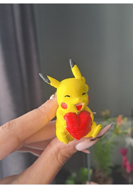 Mini Pikachu Figür Kalpli Pikachu Figür 5 cm modelleri