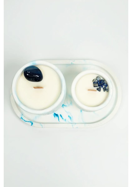 Lumi Royal – %100 Soya Wax Vegan Beton Mum (Lapis Lazuli) fırsatları