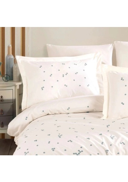 Hobby Çift Kişilik Poplin Premium Nakışlı Nevresim Spring Krem fiyatları