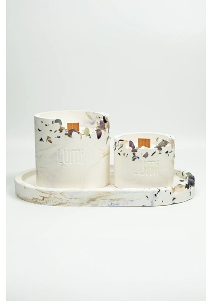 Lumi Aura – %100 Soya Wax Vegan Beton Mum (Florit) fiyatları