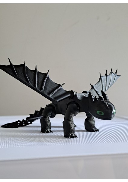 3D Ejderhanı Nasıl Egitirsin? Dişsiz Masa Dekor Torpido Süsü Hareketli Figür