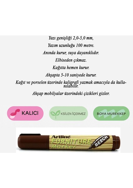 Kayın Renk Mobilya Rötuş Kalemi Ahşap Masa Sehpa Dolap Kalemi Parke Çizik Giderici Çatlak Kapatıcı modelleri