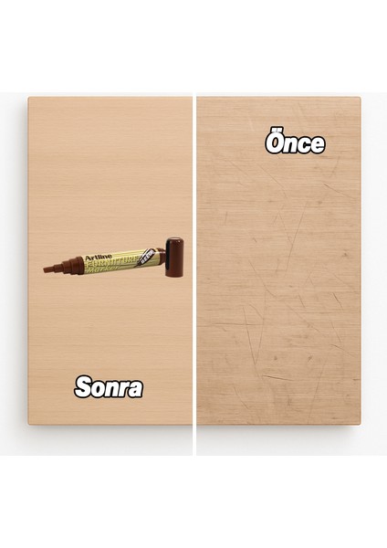 Kayın Renk Mobilya Rötuş Kalemi Ahşap Masa Sehpa Dolap Kalemi Parke Çizik Giderici Çatlak Kapatıcı fırsatları