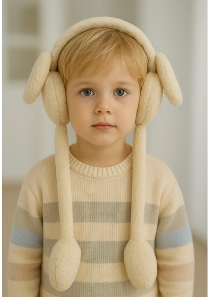 5–12 Yaş Çocuk Peluş Tavşan Kulaklık – Hareket Eden Sesli Tavşan Kulakları | Kışlık Sıcak Tutucu Oyuncaklı Kulaklık