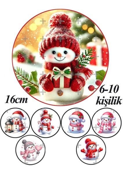 Yeni Yıl Karadam Yıl Başı Yenilebilir Kağıt New Year Pasta Süsleme