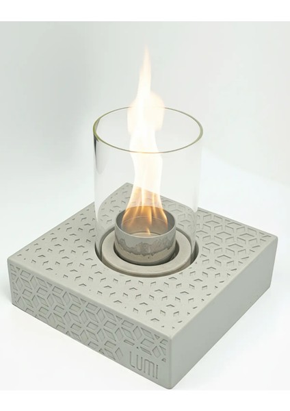 Lumi Nova No:2 – Masaüstü Bacasız Beton Şömine (Camlı) + 1 L Bioethanol Hediye fırsatları