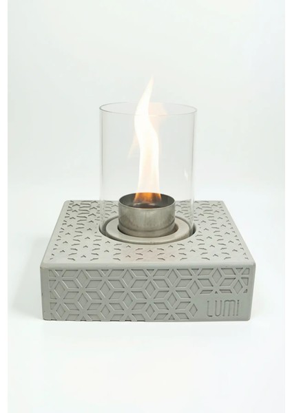 Lumi Nova No:2 – Masaüstü Bacasız Beton Şömine (Camlı) + 1 L Bioethanol Hediye indirimleri