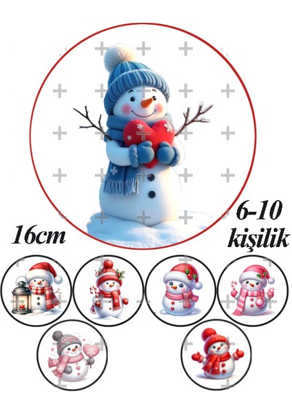 Yeni Yıl Karadam Yıl Başı Yenilebilir Kağıt New Year Pasta Süsleme