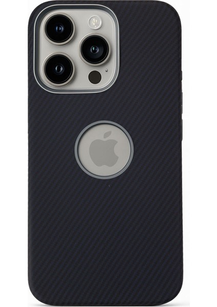 Apple iPhone 15 Pro Kılıf Magsafe Wireless Şarj Özellikli Karbonfiber Desenli Kapak