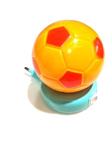 Futbol Topu (Sarı- Kırmızı) Görünümlü Anahtarlı LED Gece Lambası