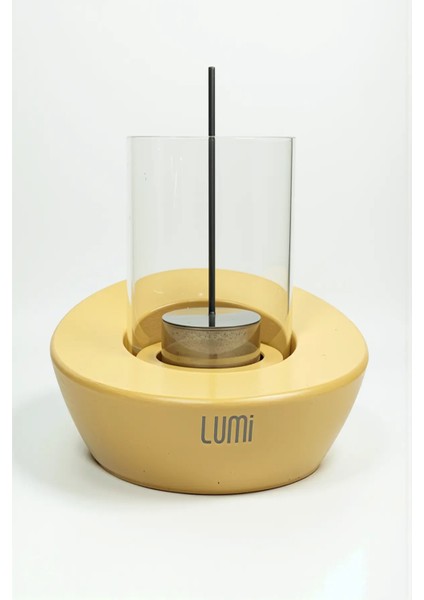 Lumi Solaris No:1 – Masaüstü Bacasız Beton Şömine (Camlı) + 1 L Bioethanol Yakıt Hediye fiyatları