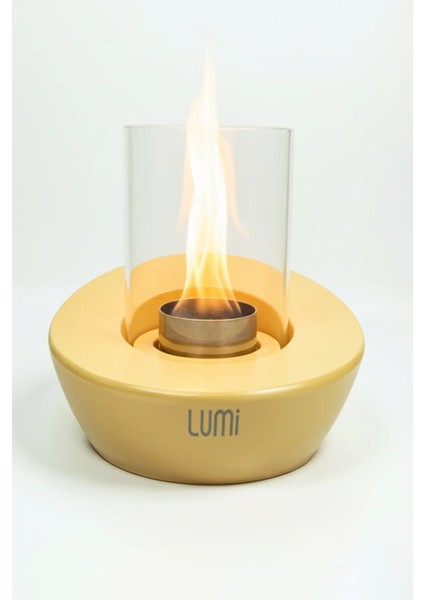 Lumi Solaris No:1 – Masaüstü Bacasız Beton Şömine (Camlı) + 1 L Bioethanol Yakıt Hediye modelleri