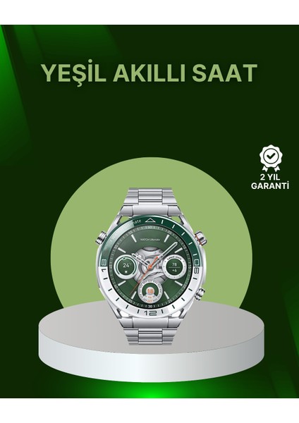 Amoled Ekran Akıllı Saat Harita Gösterimli Bluetooth Aramalı 3 Kayışlı