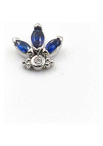 Gümüş Mavi Zirkon Taşlı Tragus Helix Piercing - Anti Alerjik, Kararma Yapmaz fiyatları