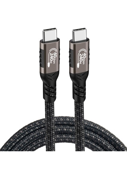 Siyah QG01 Type-C To Type-C Usb4 Pd Data Kablosu 240W 40GBPS 8K@60Hz 1 Metre fiyatları