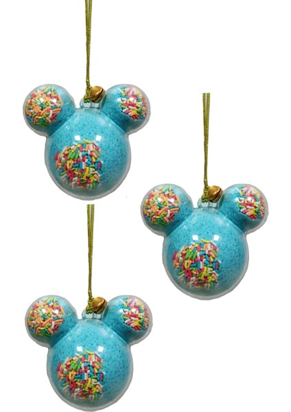 3 adet mavi mickey mouse banyo nem topu Mika Kutulu 100gr