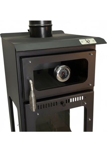 Pelet Soba Fırınlı Kuzineli Pelet Şömine 3 Tarafı Camlı Paslanmaz Krom Pelet Hazneli modelleri