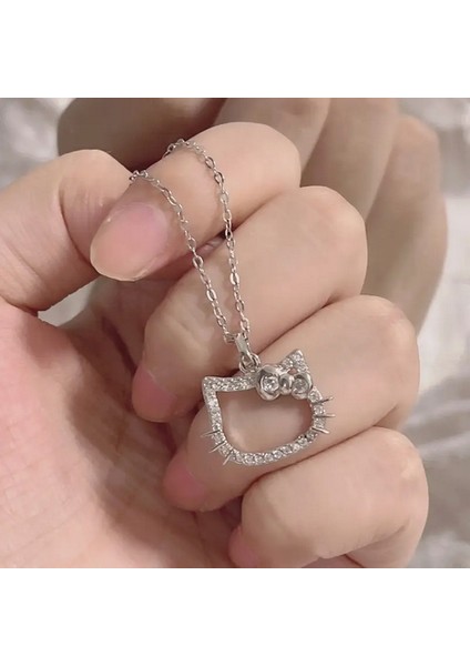 Çelik Materyal Gümüş Renk Hello Kitty Kolye fiyatları