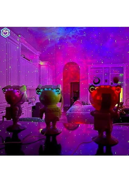 Astronot Galaksi Projektör Çocuk Odası Için Gece Lambası