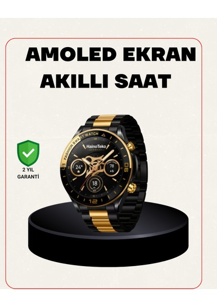 Amoled Akıllı Saat Manyetik Şarj Gps Destekli Spor ve Günlük Kullanım