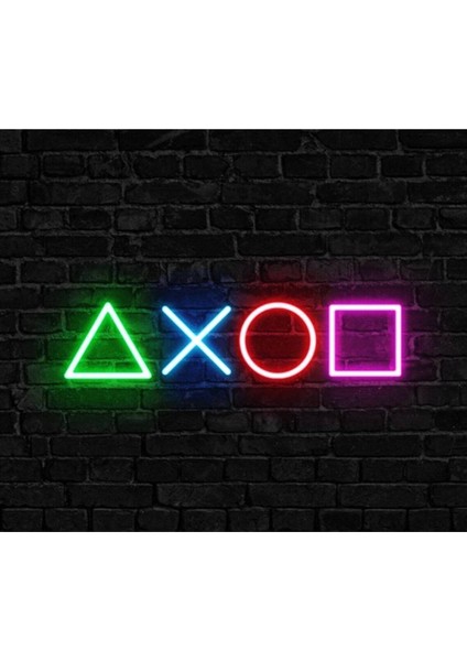 Playstation Neon LED Tabela, Neon Işık, Oyun Odası Neon Tabela, Neon Işıklar