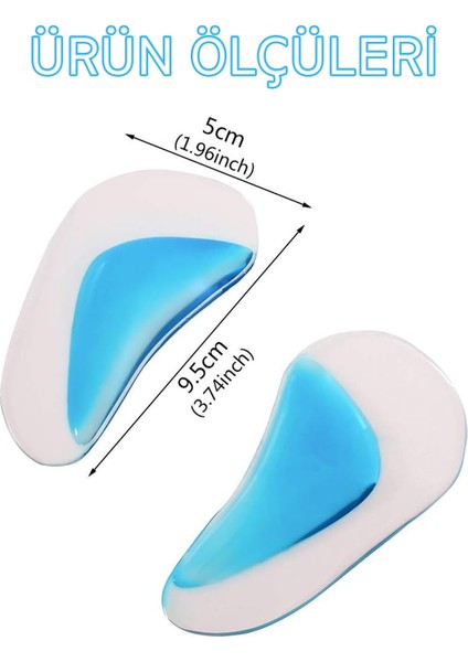 Jel Tabanlık Kaydırmaz Taban Spor Topuklu Klasik Ayakkabı Içi Jel Tabanlık Içe Basma Önleyici Ped fiyatları