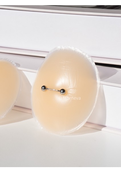 Deliksiz Yapıştırma Gerçek Gibi Gözüken Meme Ucu Fake Nipple Piercingi (2 Adet) fırsatları