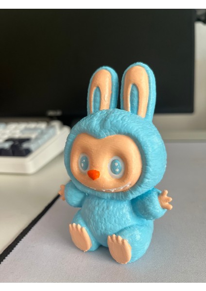 3D Labubu Karakter Figürü Mavi Labubu Oyuncak Labubu 10 cm modelleri