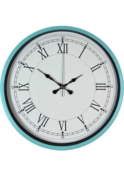 Zentime 36 cm Turkuaz Dekoratif Duvar Saati fiyatları