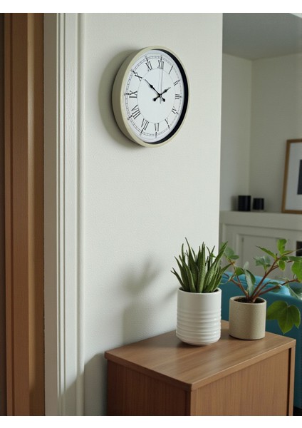 Zentime 36 cm Krem Dekoratif Duvar Saati fırsatları