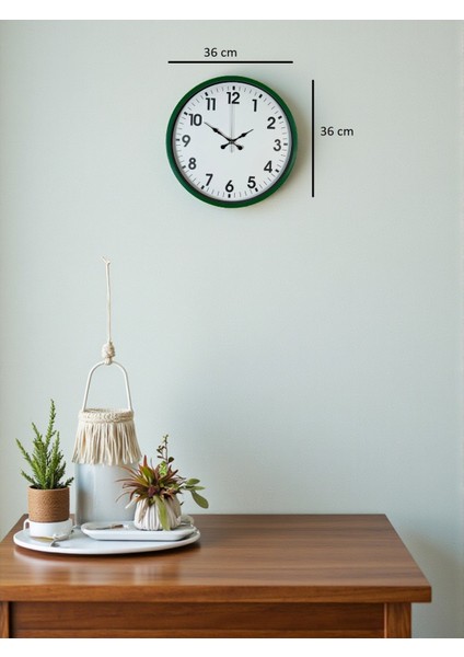 Zentime 36 cm Yeşil Dekoratif Duvar Saati indirimleri