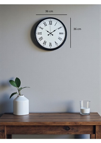 Zentime 36 cm Siyah Dekoratif Duvar Saati indirimleri
