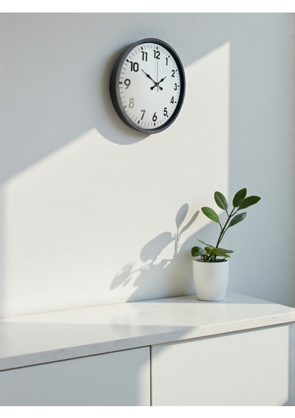 Zentime 36 cm Gri Dekoratif Duvar Saati modelleri