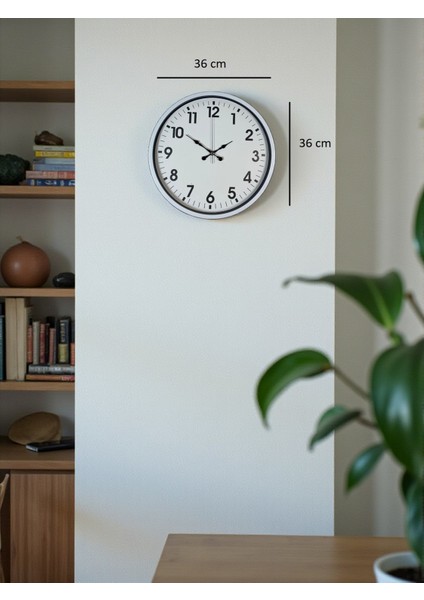Zentime 36 cm Beyaz Dekoratif Duvar Saati indirimleri