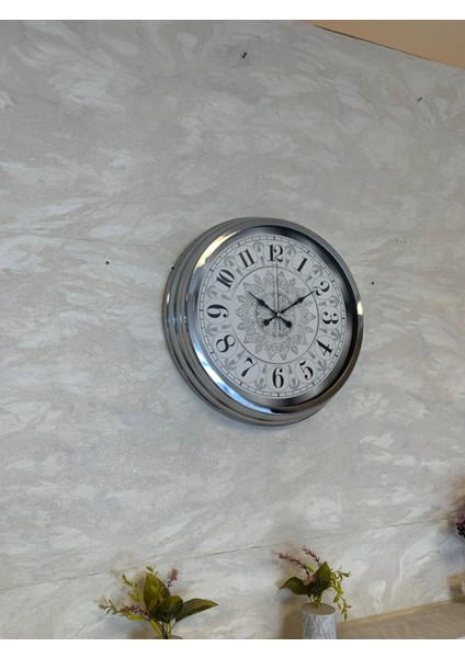 Zentime 40 cm Krom Elegance Duvar Saati modelleri