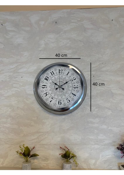 Zentime 40 cm Krom Elegance Duvar Saati indirimleri
