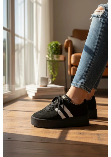Monte Kadın Sneaker Premium Tasarım - Siyah fırsatları